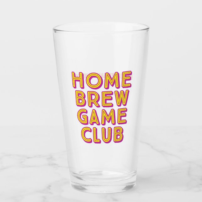 Verre à pinte HBGC - Logo Jaune / Violet (Devant)