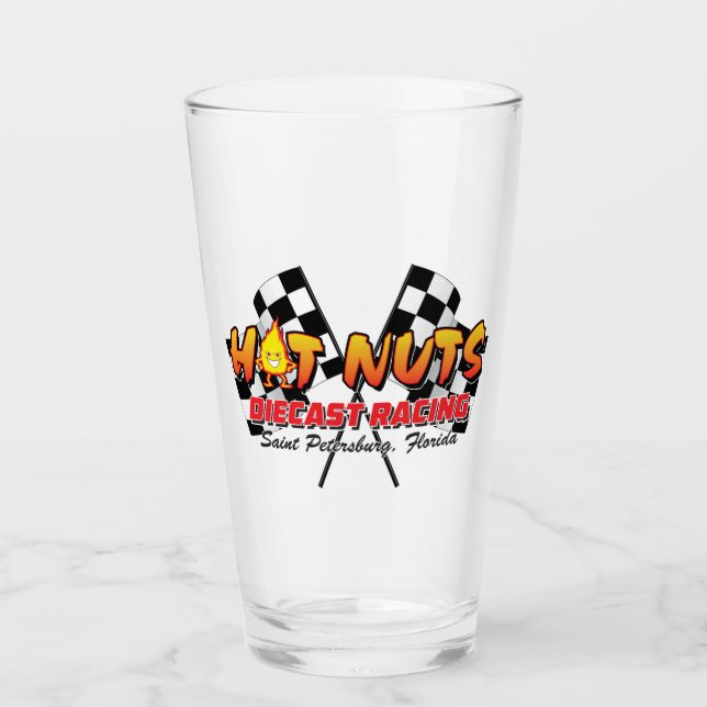 Verre à pinte "Hot Nuts Diecast Racing" (Devant)