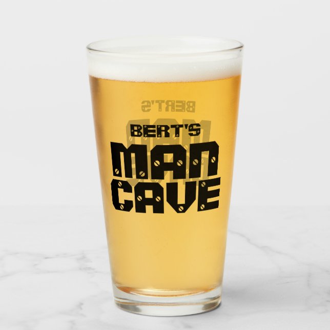 Verre à pinte pour la bière homme personnalisées (Devant (rempli))