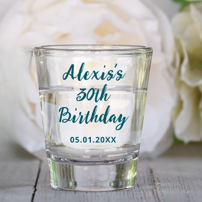 Verre A Shot 10e 20e 30e 40e 50e 60e 70e fête d'anniversaire (Créateur téléchargé)