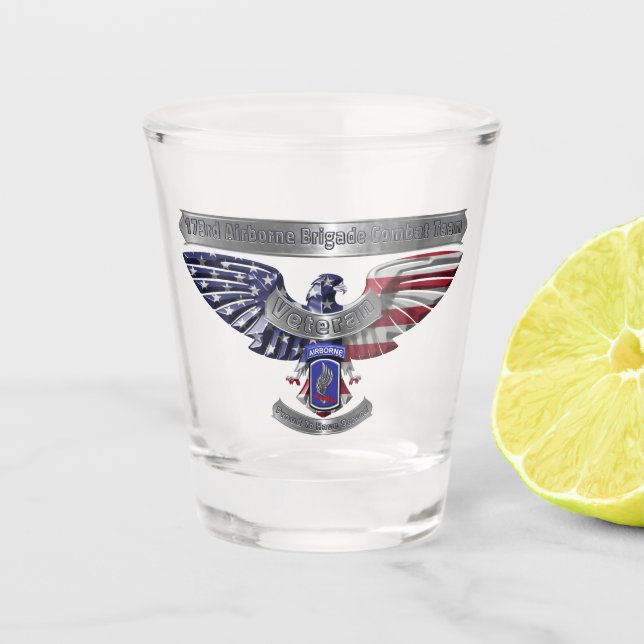 Verre A Shot 173e "Fière d'avoir servi" (Devant)