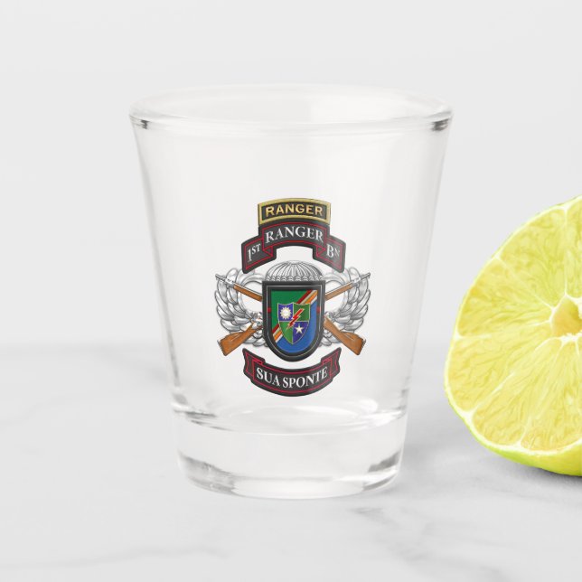 Verre A Shot 1er bataillon des Rangers BERET FLASH DUI SSI RANG (Devant)