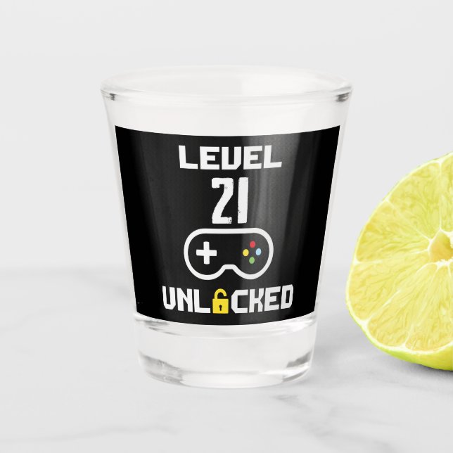 Verre A Shot 21e anniversaire Niveau 21 Jeu déverrouillé Annive (Devant)