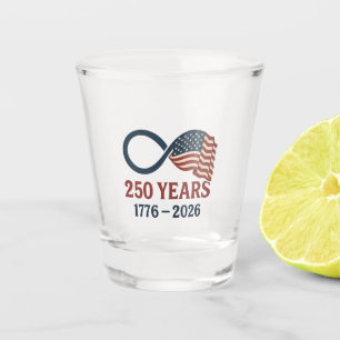 Verre A Shot 250 Anniversaire 1776-2026 USA Patriotique