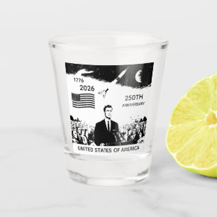 Verre A Shot 250e anniversaire États-Unis, drapeau américain / 