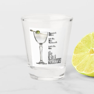 Verre A Shot 3 à 1 (Humide) Cocktail Martini Recette Art