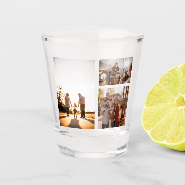 Verre A Shot 3 Collage photo personnalisé (Devant)