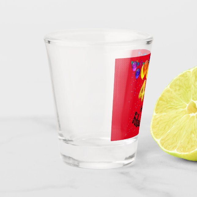Verre A Shot 40 et fabuleux ballons d'anniversaire (Gauche)