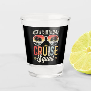Verre A Shot 40E Anniversaire Croisière Escouade Famille Corres