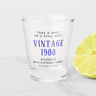 Verre A Shot 40e anniversaire vintage Fête Faveur
