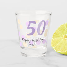 50e anniversaire ajouter nom date violet orange po