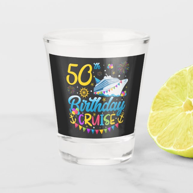 Verre A Shot 50e anniversaire Croisière B-Day Party (Devant)