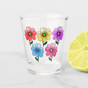 Verre A Shot 5 Fleurs de couleur