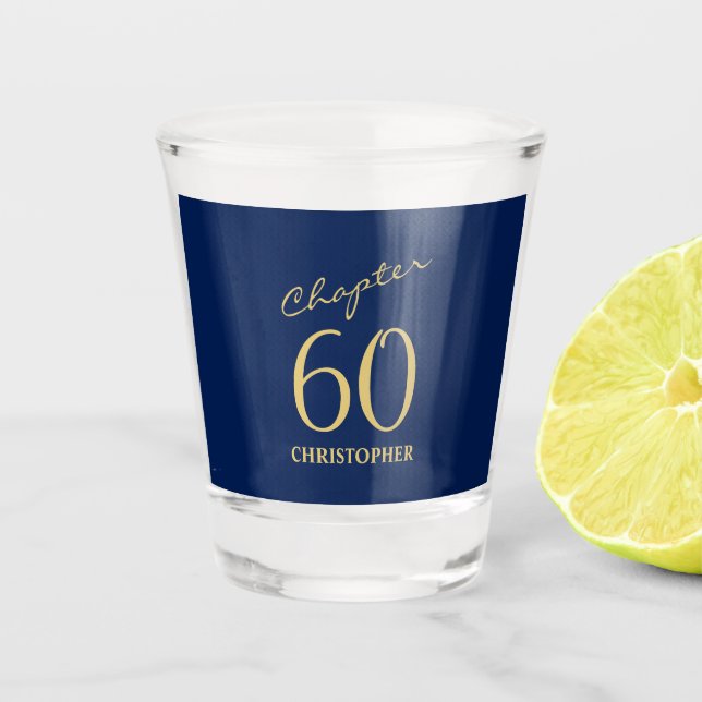 Verre A Shot 60e anniversaire Blue Gold (Devant)