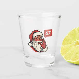 Verre A Shot 67 Noël Joyeux Six Sept Brainrot Père Noël