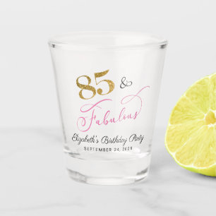 Verre A Shot 85e anniversaire Pink Gold Party Favor