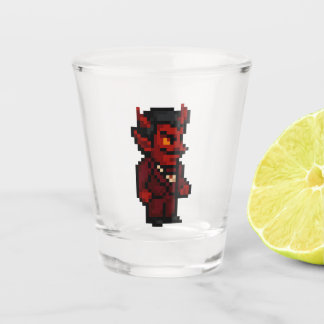 Verre A Shot 8-bit Retro Devil