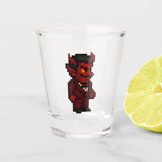 Verre A Shot 8-bit Retro Devil (Devant)