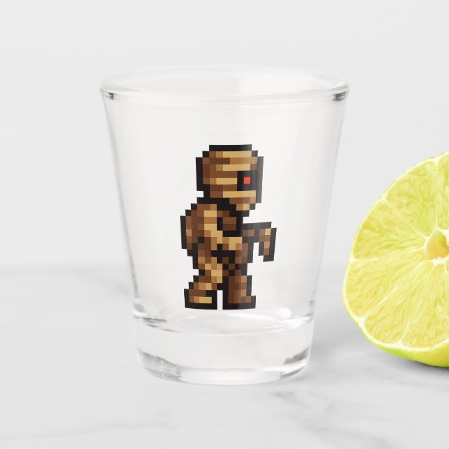 Verre A Shot 8-bit Retro Mummy (Devant)