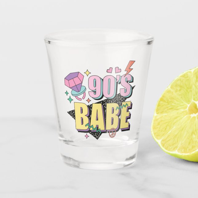 Verre A Shot "90s Babe" Nostalgic Cadeau (Devant)