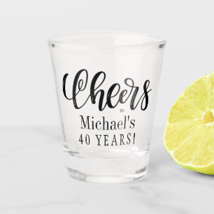 Verre A Shot À 40 ans, joyeux anniversaire personnalisé