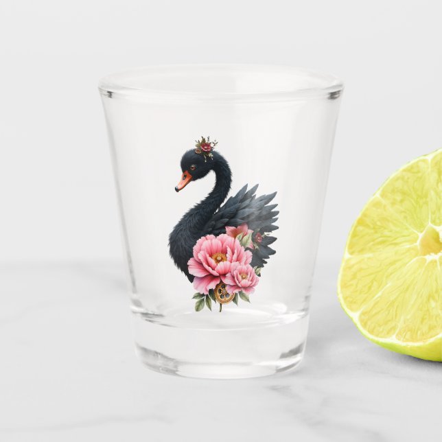 Verre A Shot A touch of rose and swan's glow. (Devant)