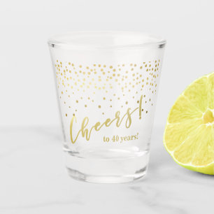 Verre A Shot Acclamations à 40 ans ! Étincelles fascinantes