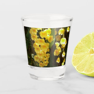 Verre A Shot Accrocher les orchidées jaunes Fleurs tropicales