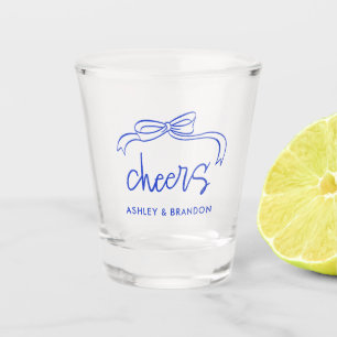 Verre A Shot Accueil personnalisé French Blue Mariage Tireur