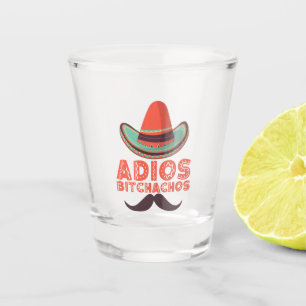 Verre A Shot Adieu salauds chapeau rétro Cinco De Mayo