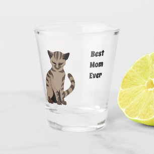 Verre A Shot Adorable Tan Tabby Kitten Assis Napping