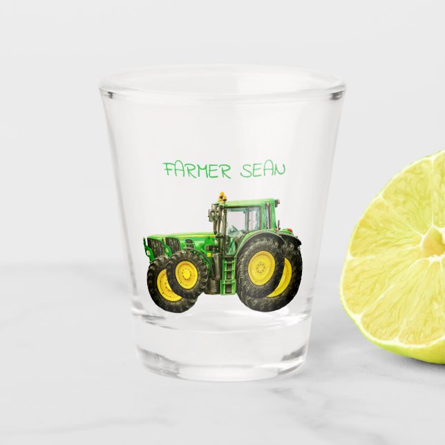 Verre A Shot Agriculteurs John Deere Tracteur (Devant)