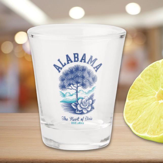 Verre A Shot Alabama Love – Camellia State Flower & Tree  (Créateur téléchargé)