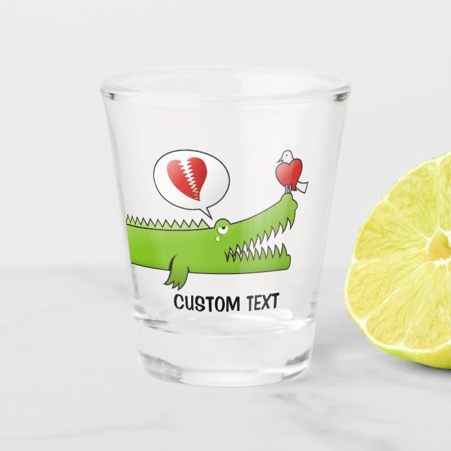 Verre A Shot Alligator en amour (Devant)