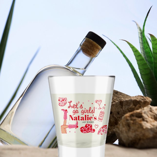 Verre A Shot Allons-y Filles Cowgirl Dernier Rodéo Bachelorette (Créateur téléchargé)
