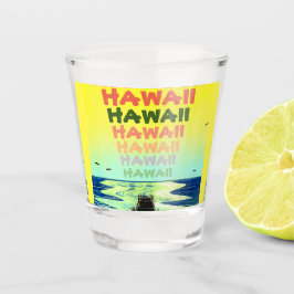 Verre A Shot Aloha d'Hawaii