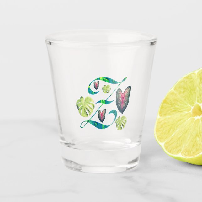 Verre A Shot Alphabet Monstera "Z" (Devant)