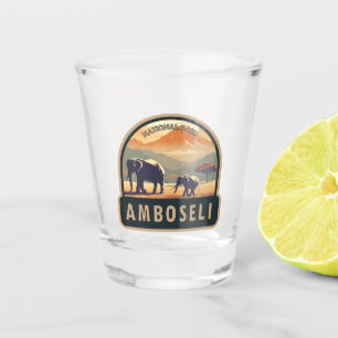 Verre A Shot Amboseli National Park Kenya Travel Art Vintage