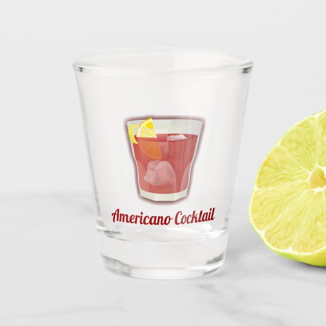 Verre A Shot Americano Cocktail Shot Glass (Devant)