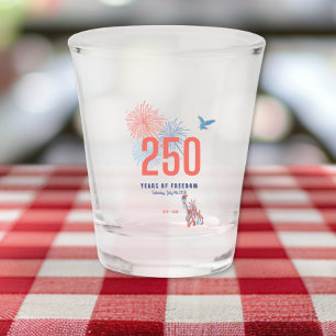 Verre A Shot Amérique 250e Anniversaire 1776 2026 Patriotique