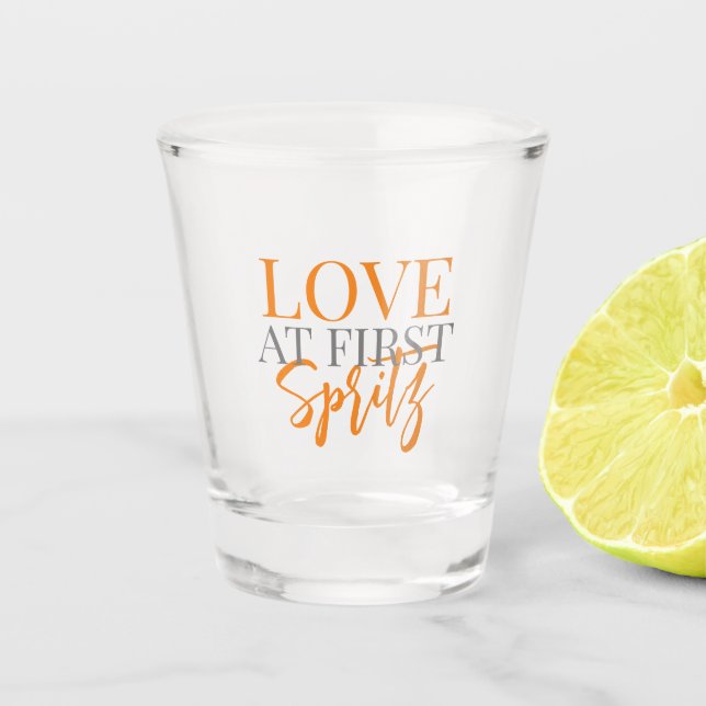 Verre A Shot Amour à la Fête des mariées First Spritz (Devant)