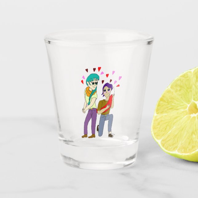 Verre A Shot amour de queue (Devant)
