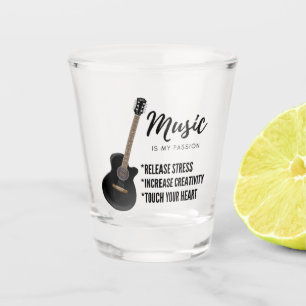 Verre A Shot amoureux de la musique guitare, citation