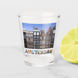 Verre A Shot Amsterdam Pays-Bas Canal Maisons Voyage