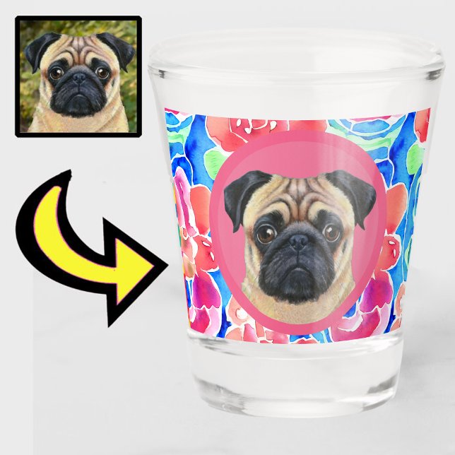 Verre A Shot Amusants Unique Votre Animal Chien Chien Chien Chi (Créateur téléchargé)
