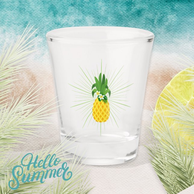 Verre A Shot Ananas Tropical Jaune Vitre (Pineapple Express)