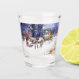 Verre A Shot Ancien Noël en Nouvelle-Angleterre (par Charles Ru