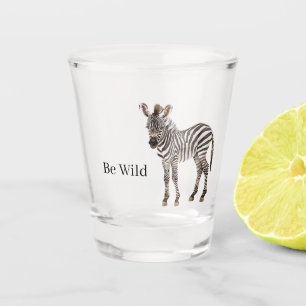 Verre A Shot Animal de safari zèbre