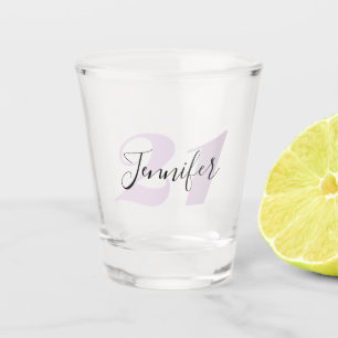 Verre A Shot Anniversaire 21 ans   Nom personnalisé