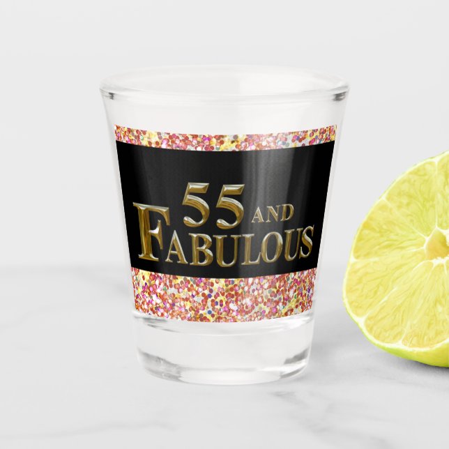 Verre A Shot Anniversaire 55 ans (Devant)